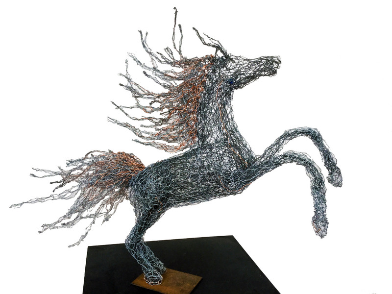 Spirit Lightning, 2016.
Metal, copper wire.
35 x 33 x 18 in.
Private Collection. : Horses : Joan Danziger