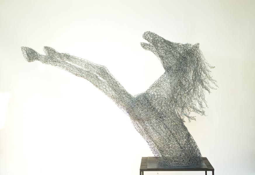 Portrait, 2018.
Metal.
42 x 62 x 18 in. : Horses : Joan Danziger