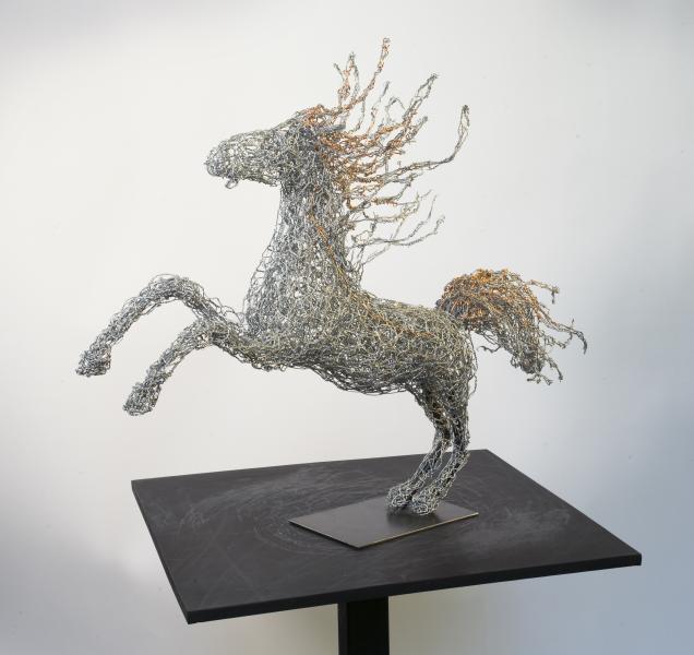 Curly Horse, 2015.
Metal, copper wire.
21 x 25 x 7 in.
Private Collection. : Horses : Joan Danziger